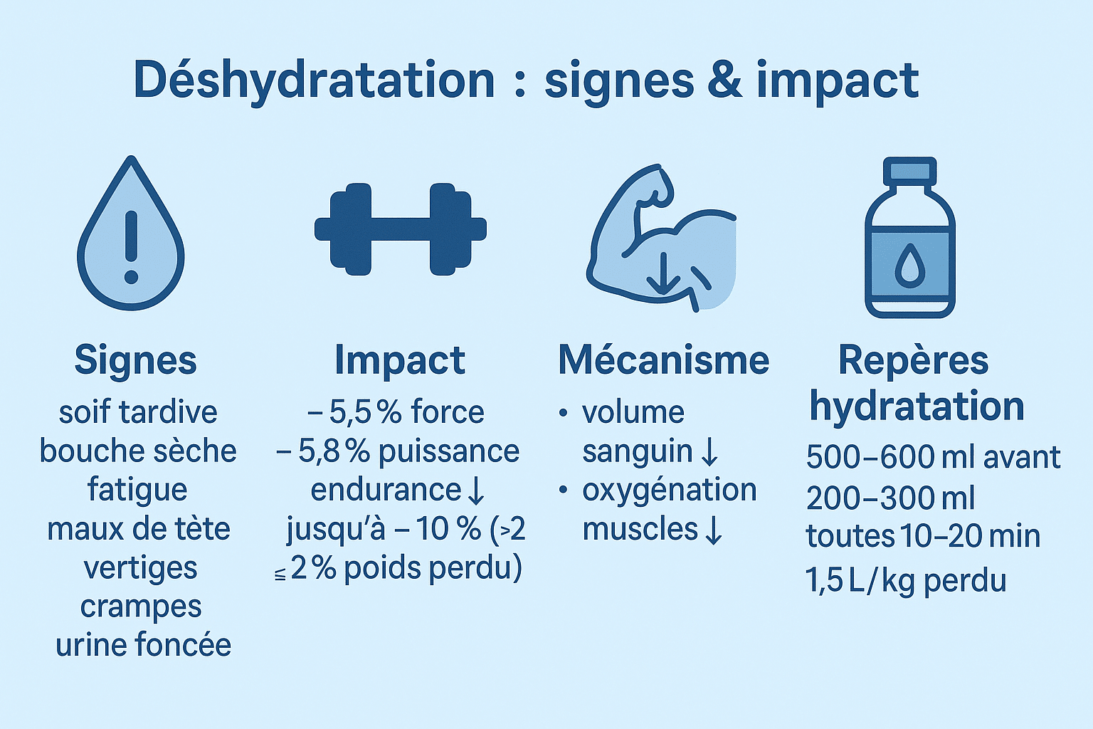 Déshydratation des sportifs