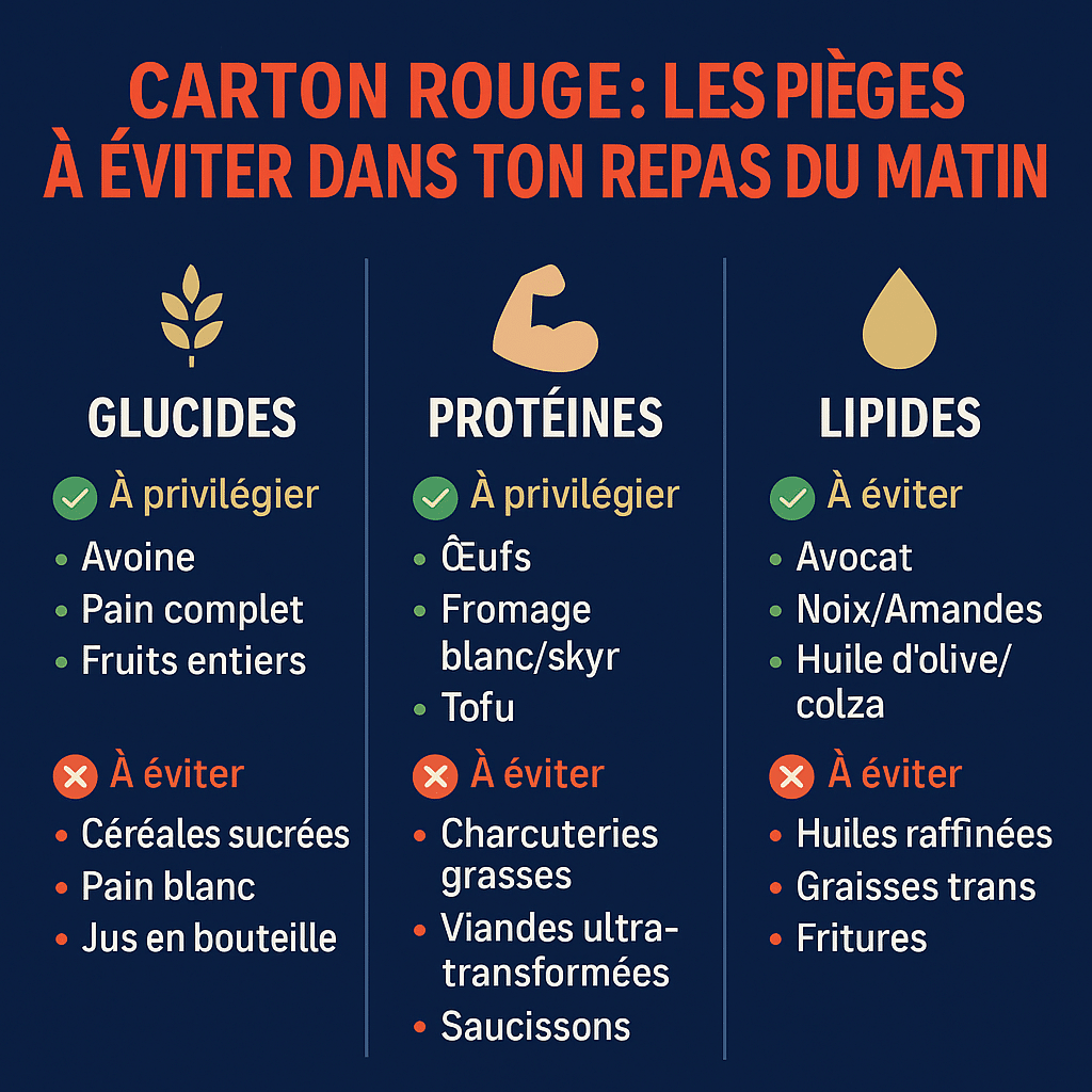 Quoi manger au repas du matin
