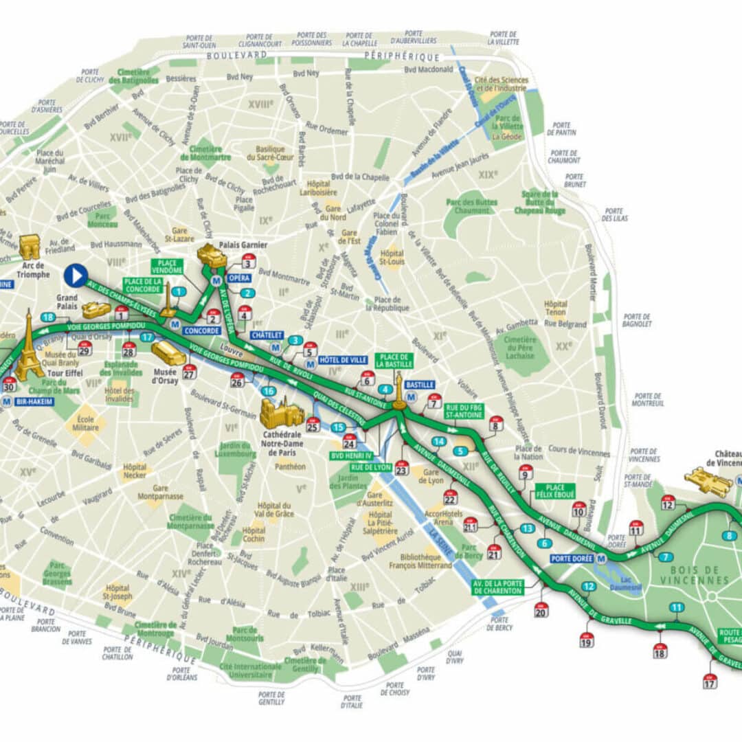 Parcours du marathon de Paris