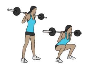 Squat barres pour les ischios jambiers en course à pied 
