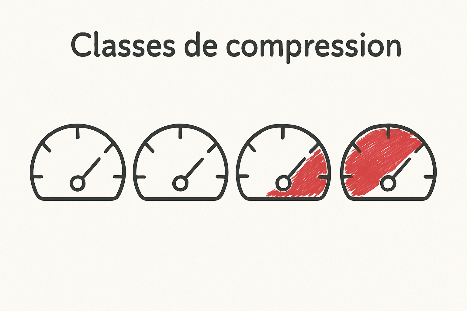 Classe de compression des chaussettes de contention