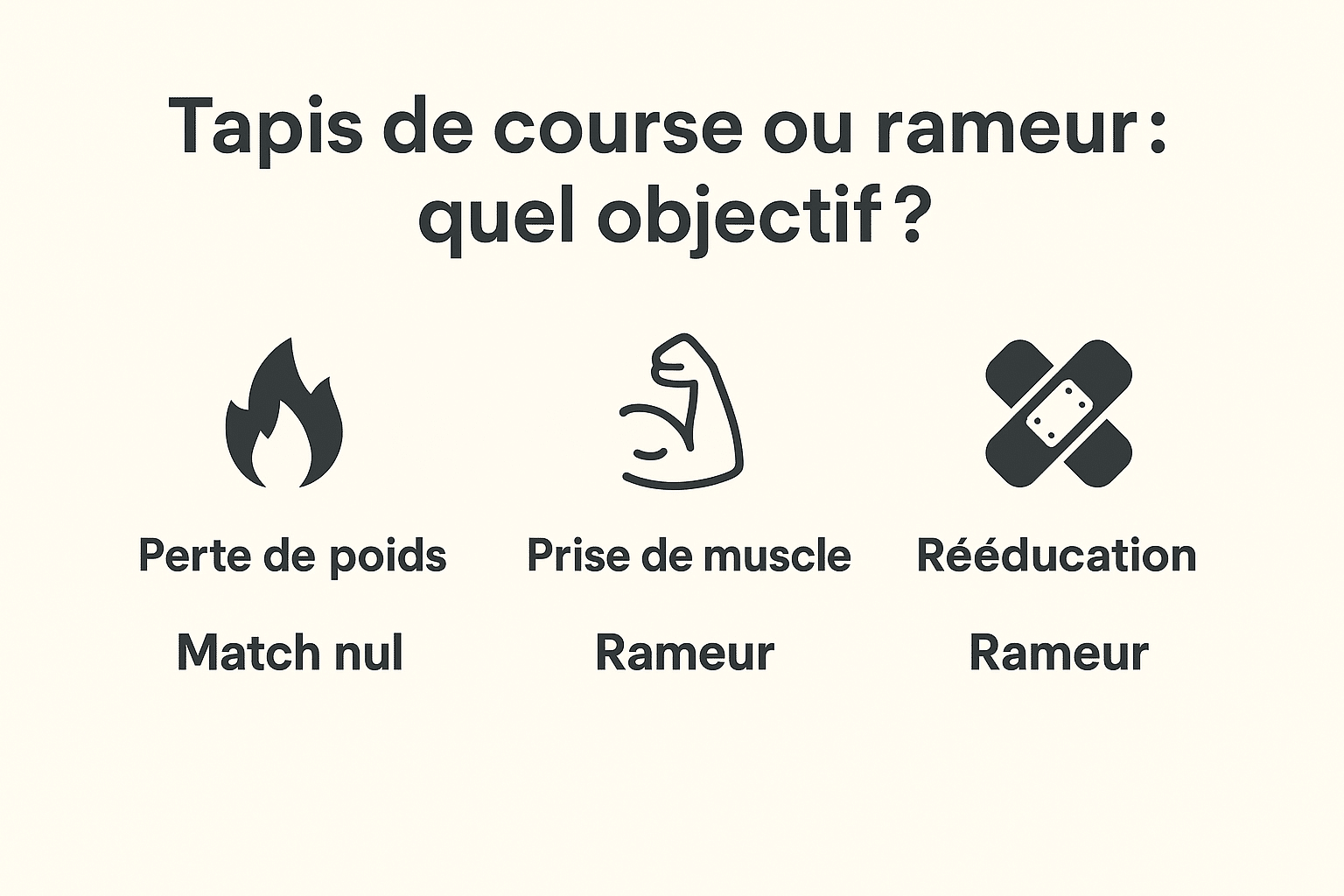Choisir rameur ou tapis de course