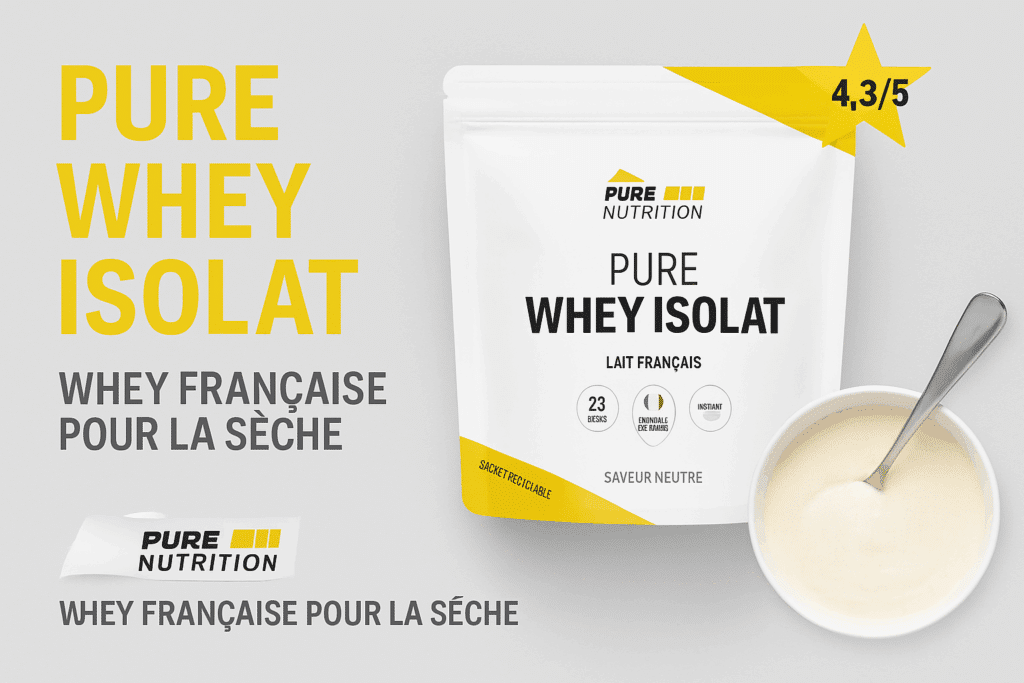 PURE Whey Isolate – whey pour sèche fabriquée en France