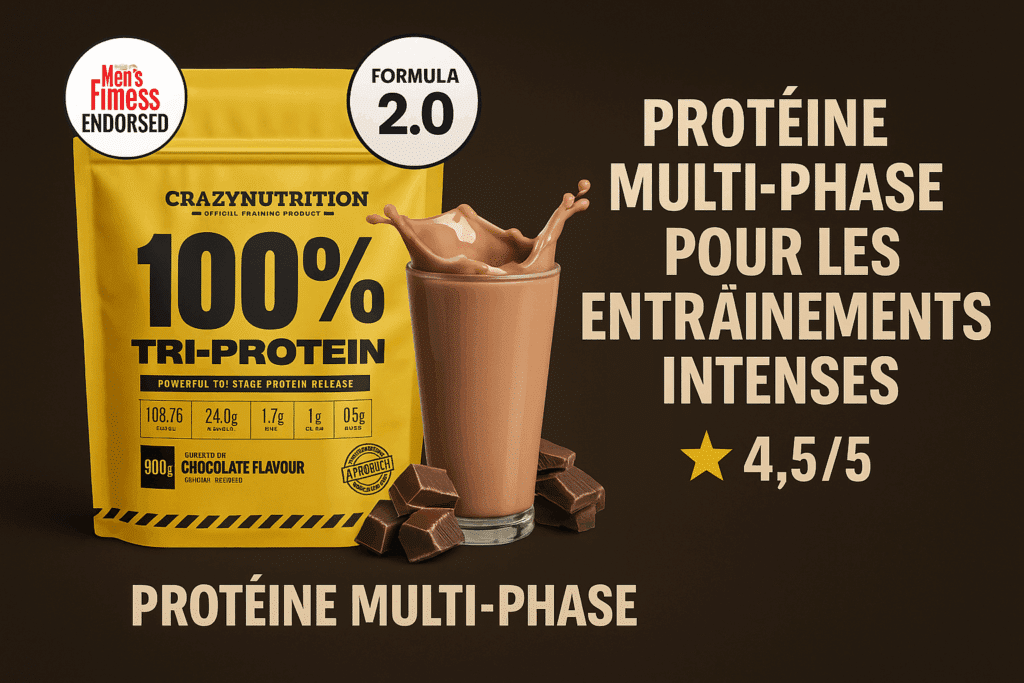 Tri-Protein Crazy Nutrition – protéine multi-sources pour sportifs