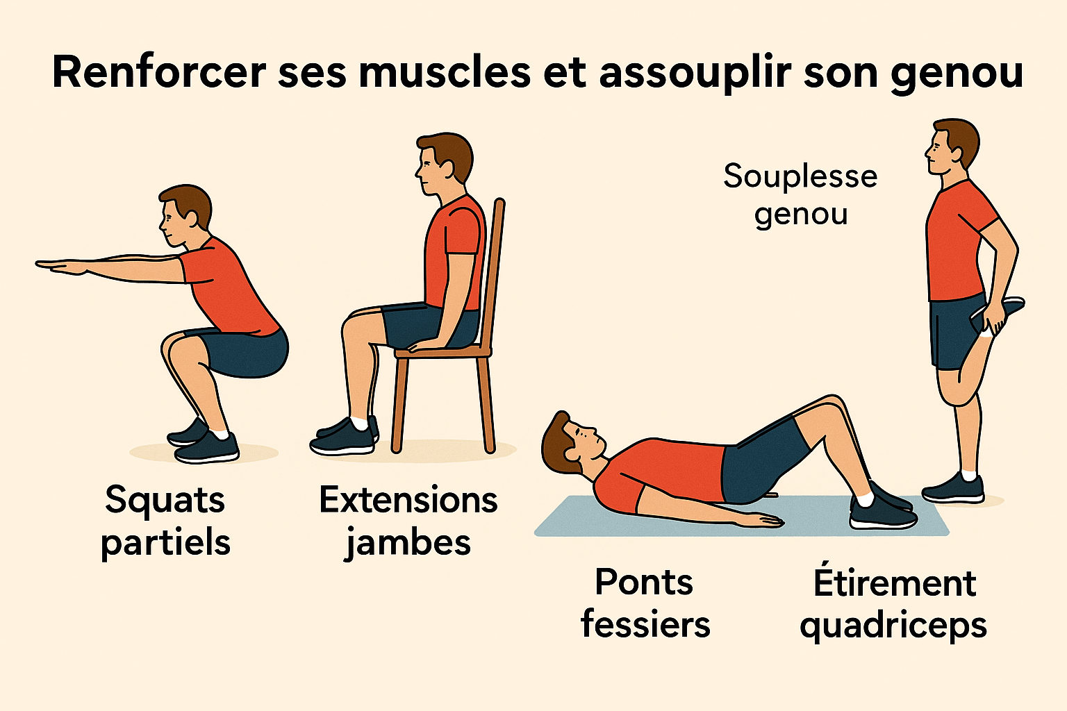 Soulager son genou avec ces exercices