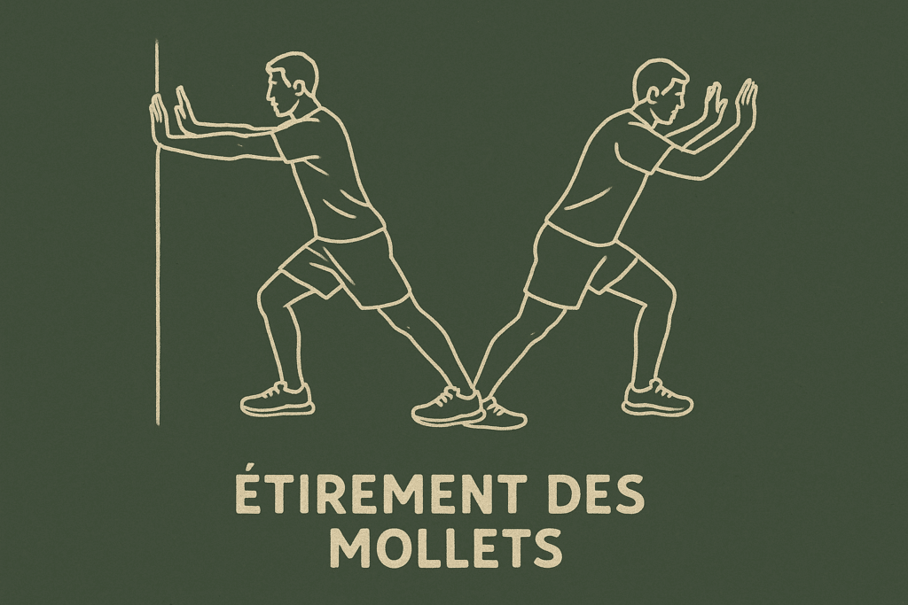 Étirement sportif du mollet