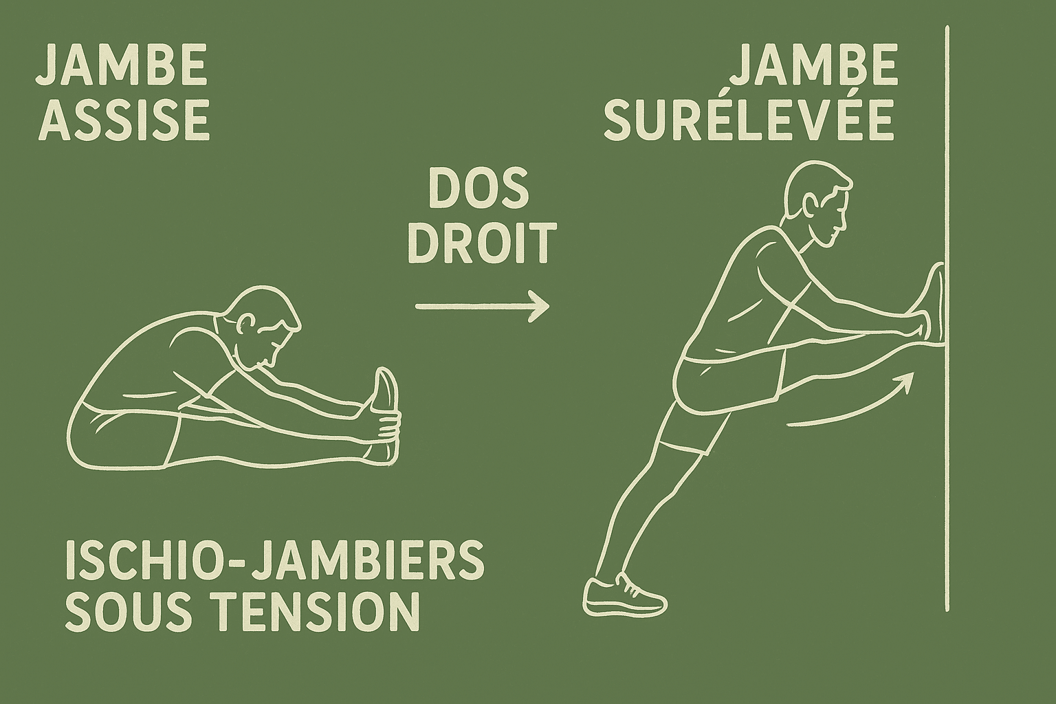 Étirements sportifs des ishios jambiers