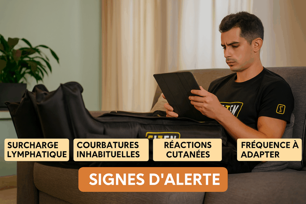 Signaux alerte bottes pressothérapie