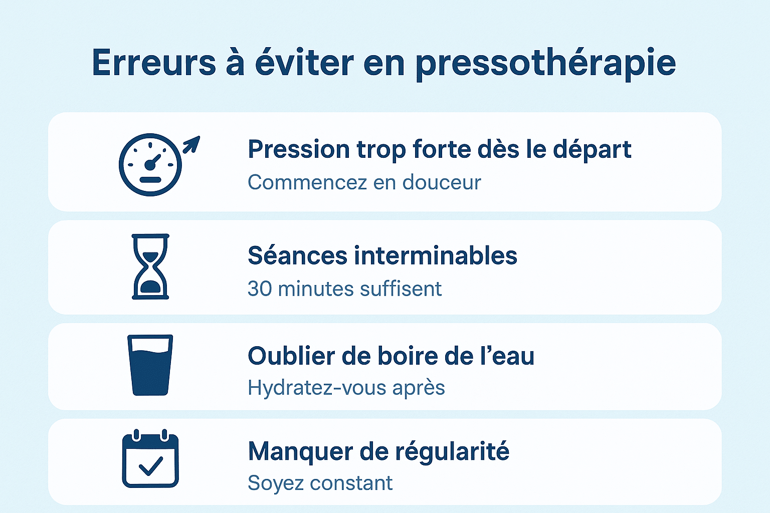 Erreurs pressothérapie varices