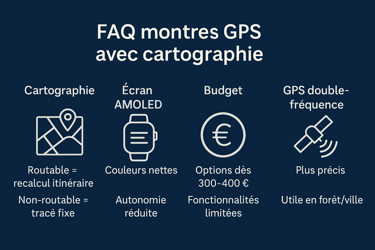 FAQ montre GPS avec cartographie