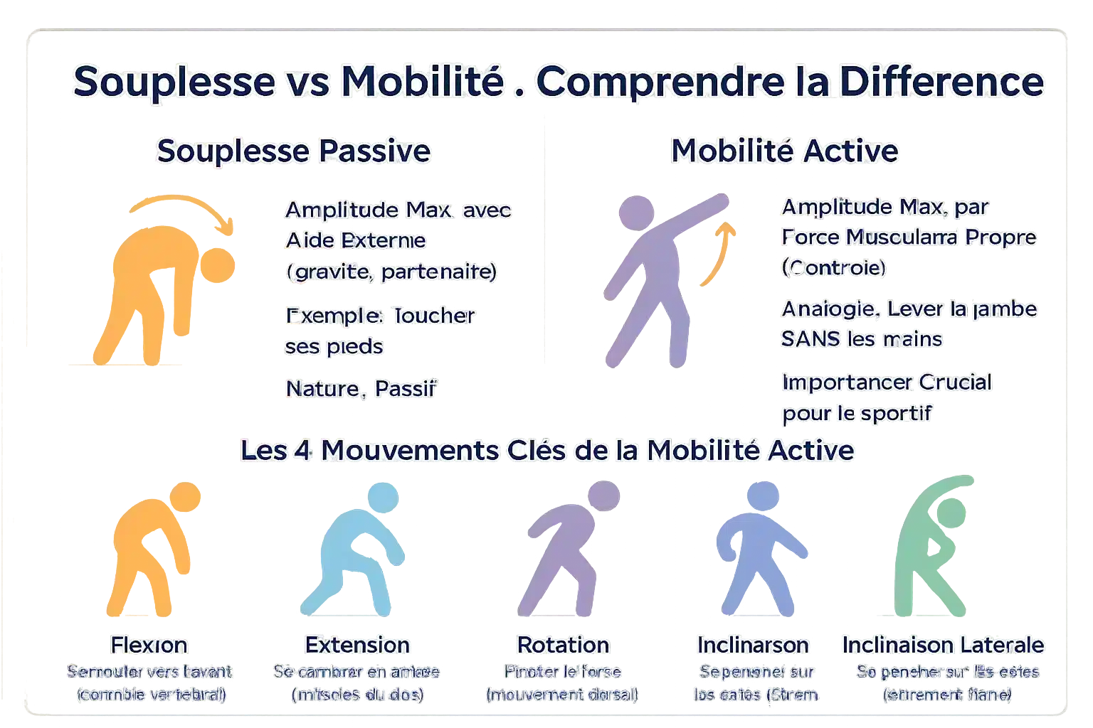 Différence entre souplesse et mobilité