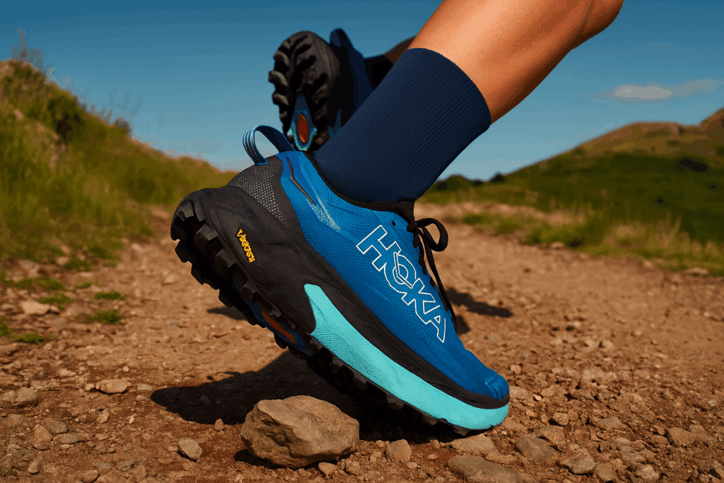 Hoka Mafate 5 sur chemins