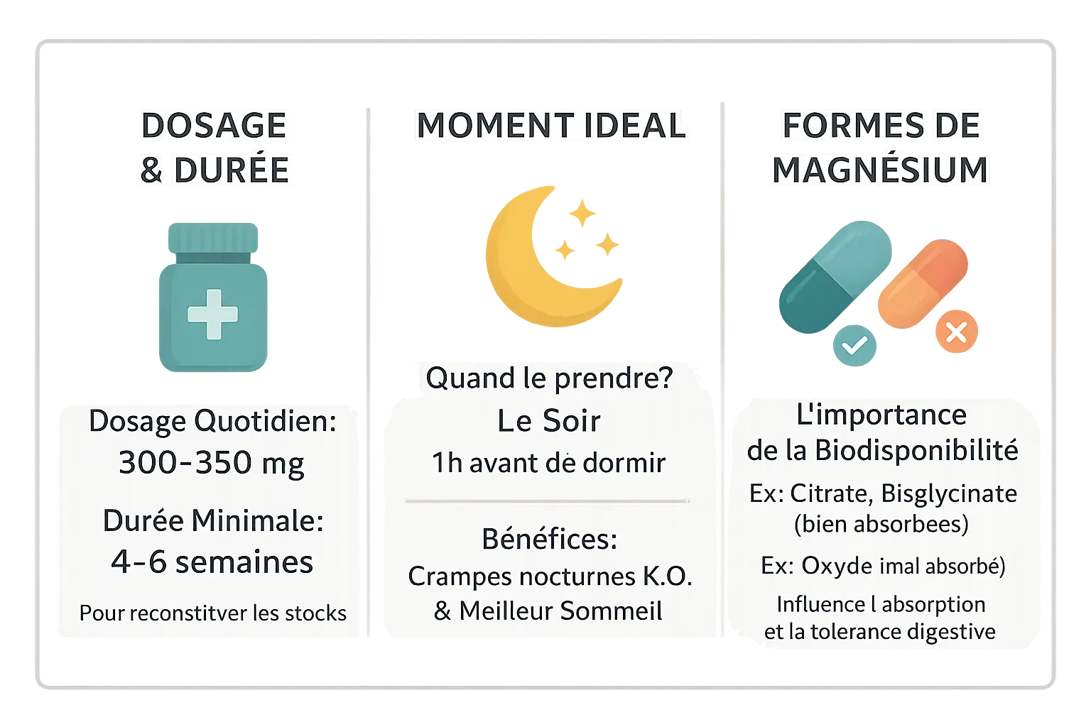 Cure de magnésium pour les crampes musculaires