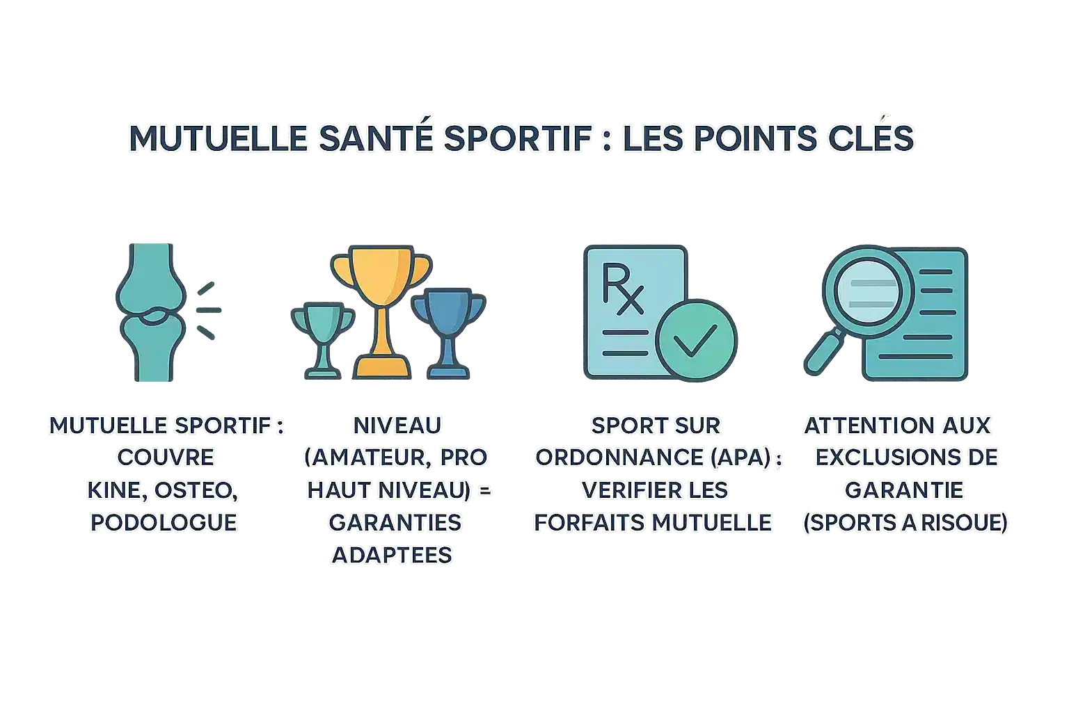 Les 4 points clés de la mutuelle santé pour sportif