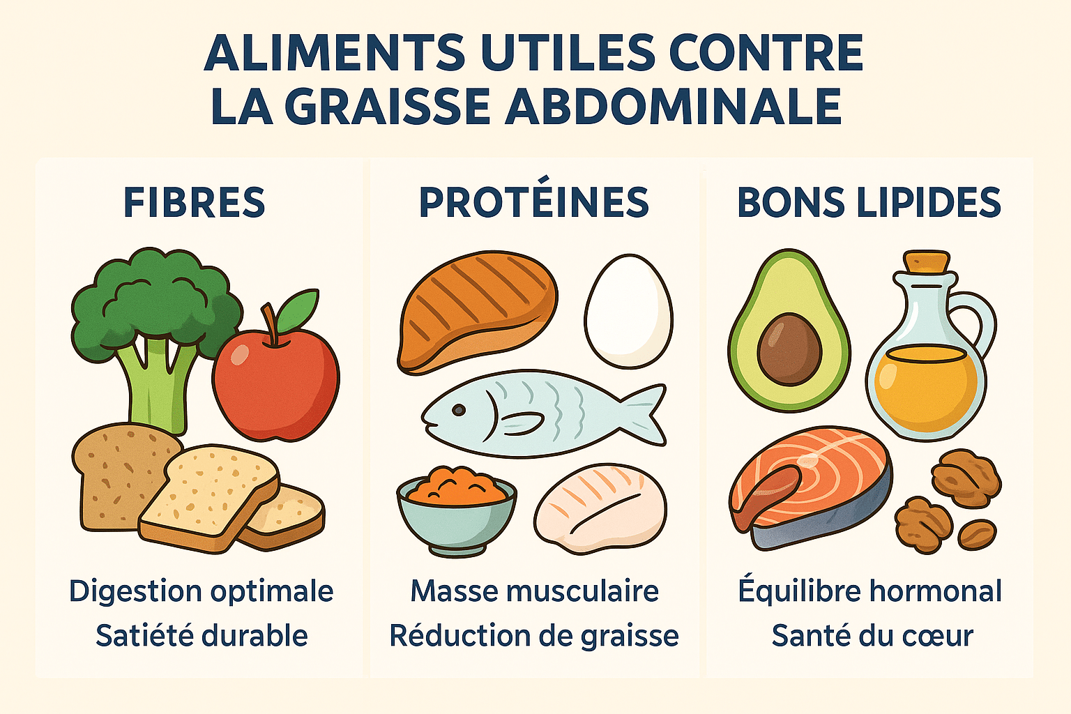 Aliments contre la graisse abdominale