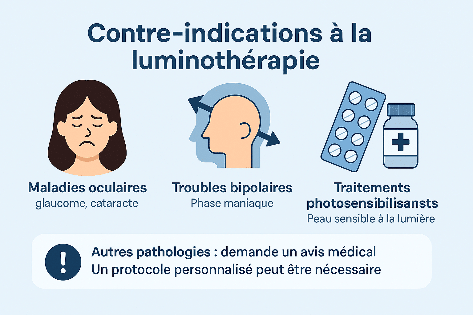 Contre indications luminothérapie