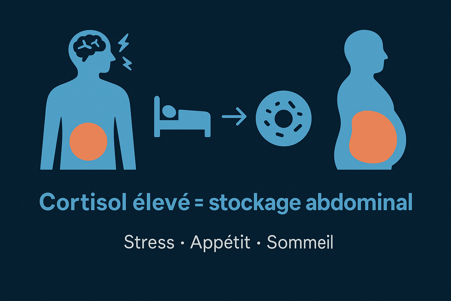 Cortisol et graisse abdominale