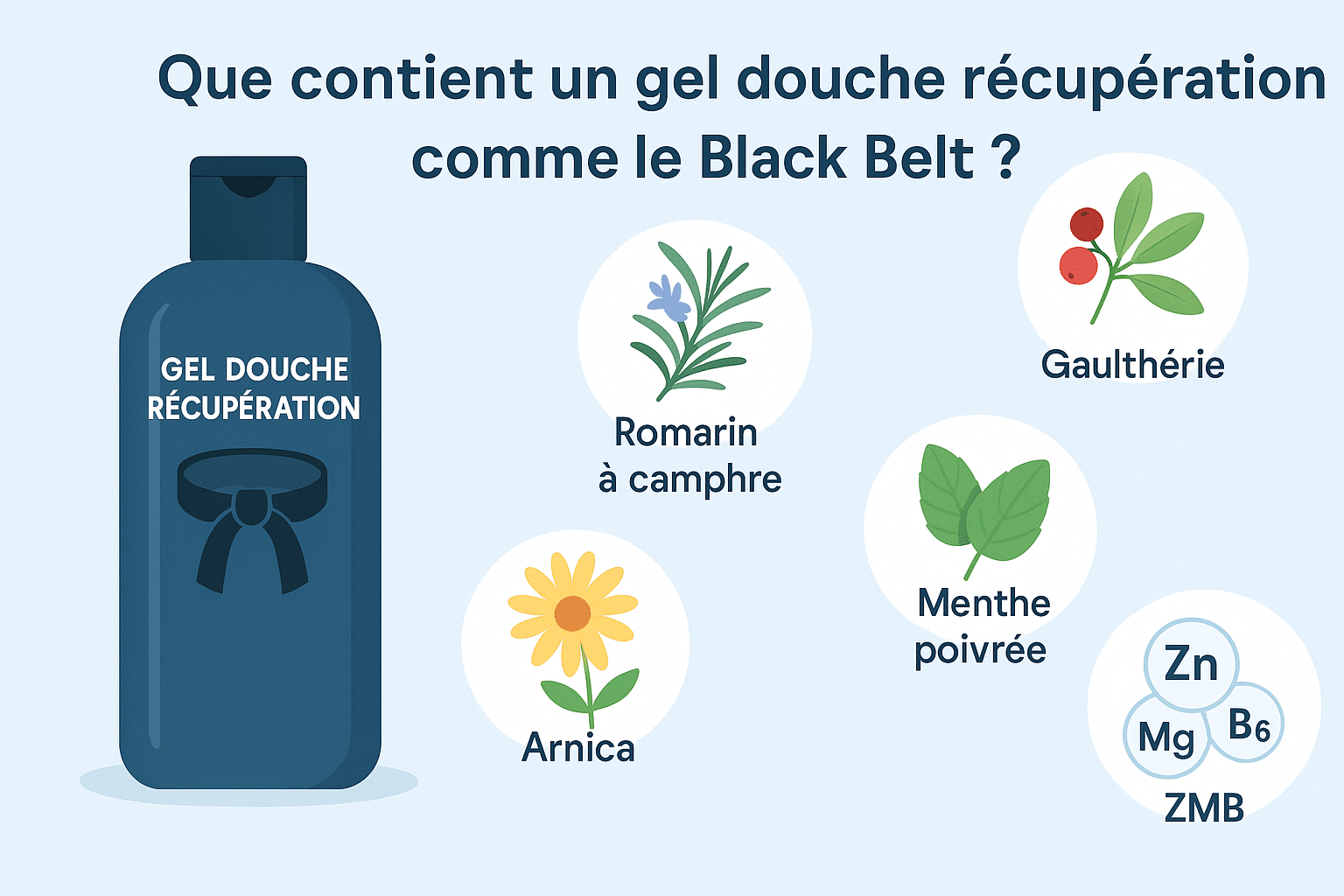Gel douche récupération Black Belt