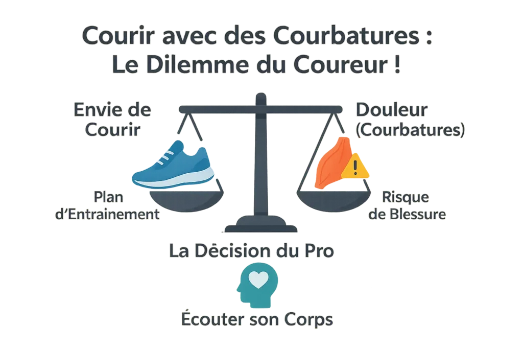 Les critères pour courir avec des courbatures