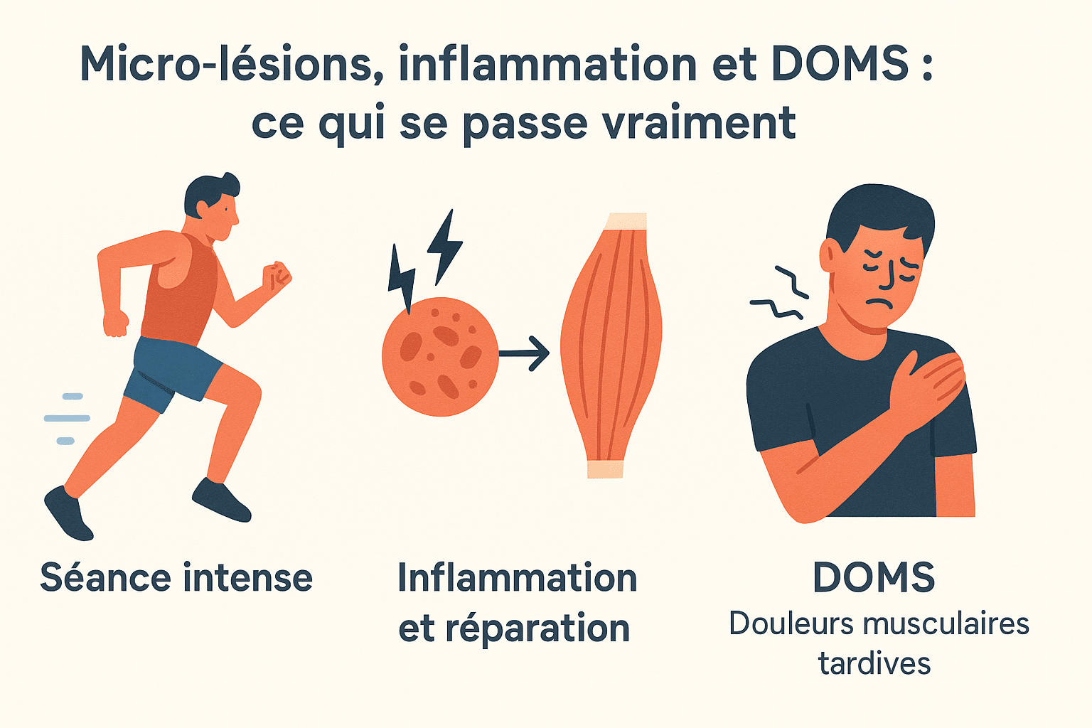 Micro-lésions, inflammation et DOMS