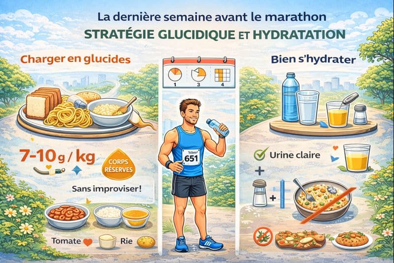 Stratégie glucidique avant marathon