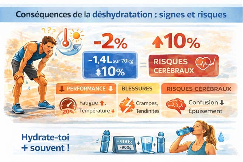 Conséquences de la déshydratation sportive