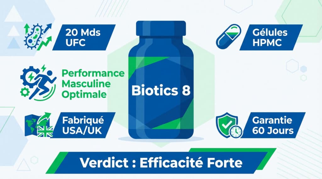 biotics 8 infographie performance et caracteristiques