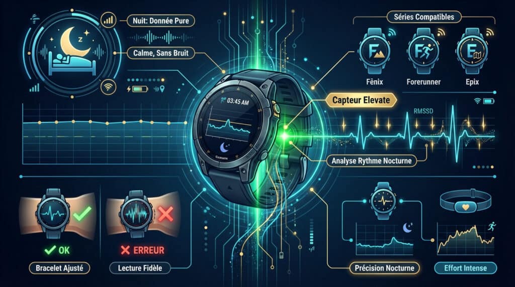 garmin elevate analyse precise du rythme nocturne