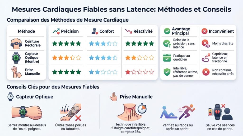 mesures cardiaques fiables sans latence methodes et conseils