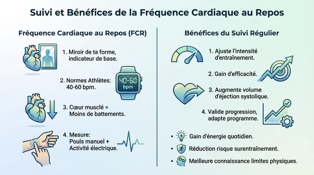 suivi et benefices de la frequence cardiaque au repos