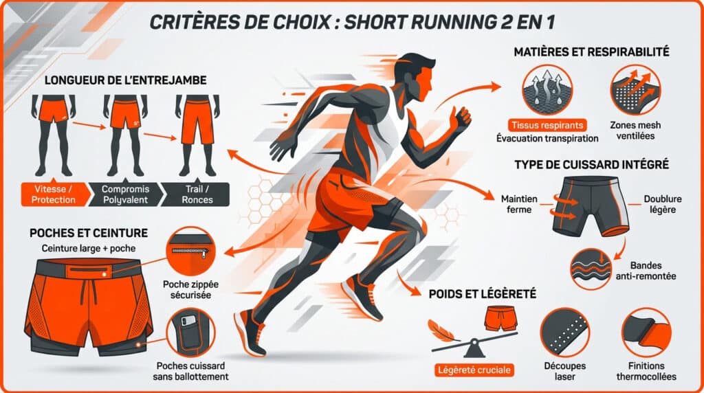 choisir son short de running 2 en 1
