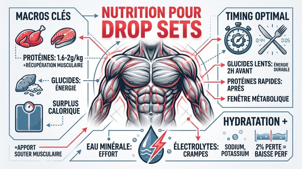 infographie nutrition optimale pour drop sets