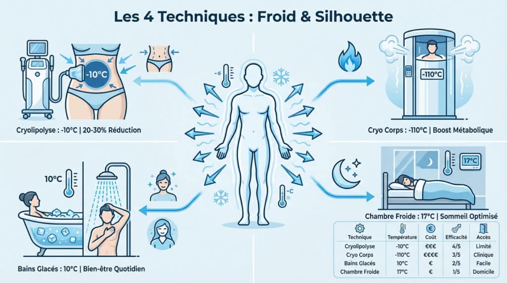 les 4 techniques froid et silhouette